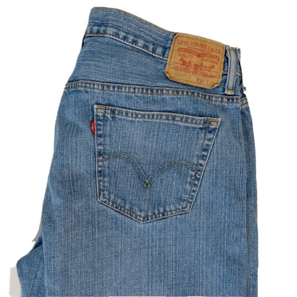 COPY - Levis 569 Jeans Mens 36x30 Blue Loose Fit Straight Leg Denim Pants Cowbo…